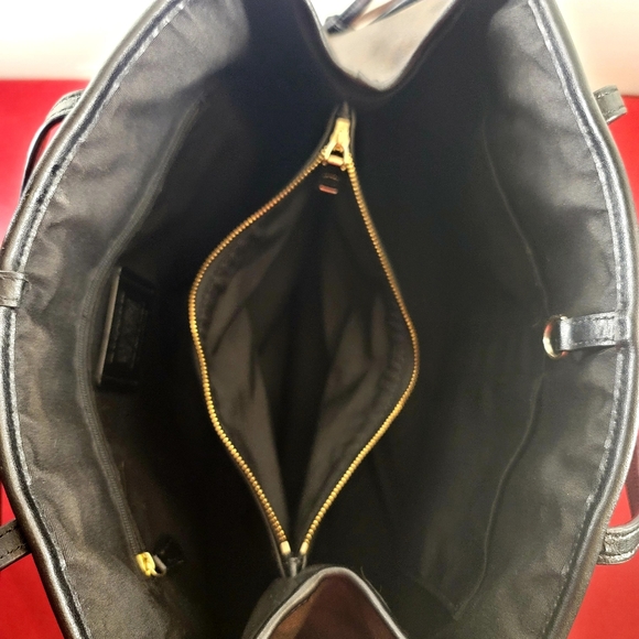 Coach Signature Drawstring Carryall Brown/Black F57842 - Picture 10 of 11